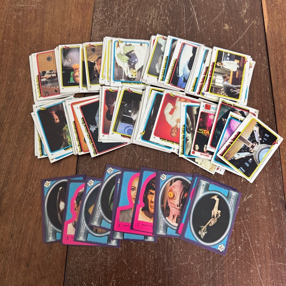 Vintage 1979 Star Trek The Motion Picture Trading Cards and Stickers Lot
